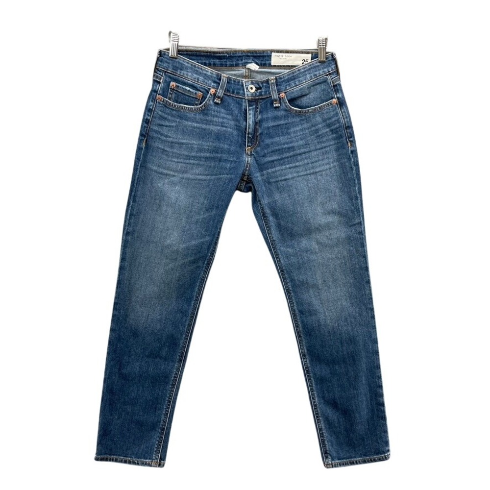 Rag & Bone‎ Dre Low-Rise Slim Boyfriend Jeans Women 25 0 Julienne Blue